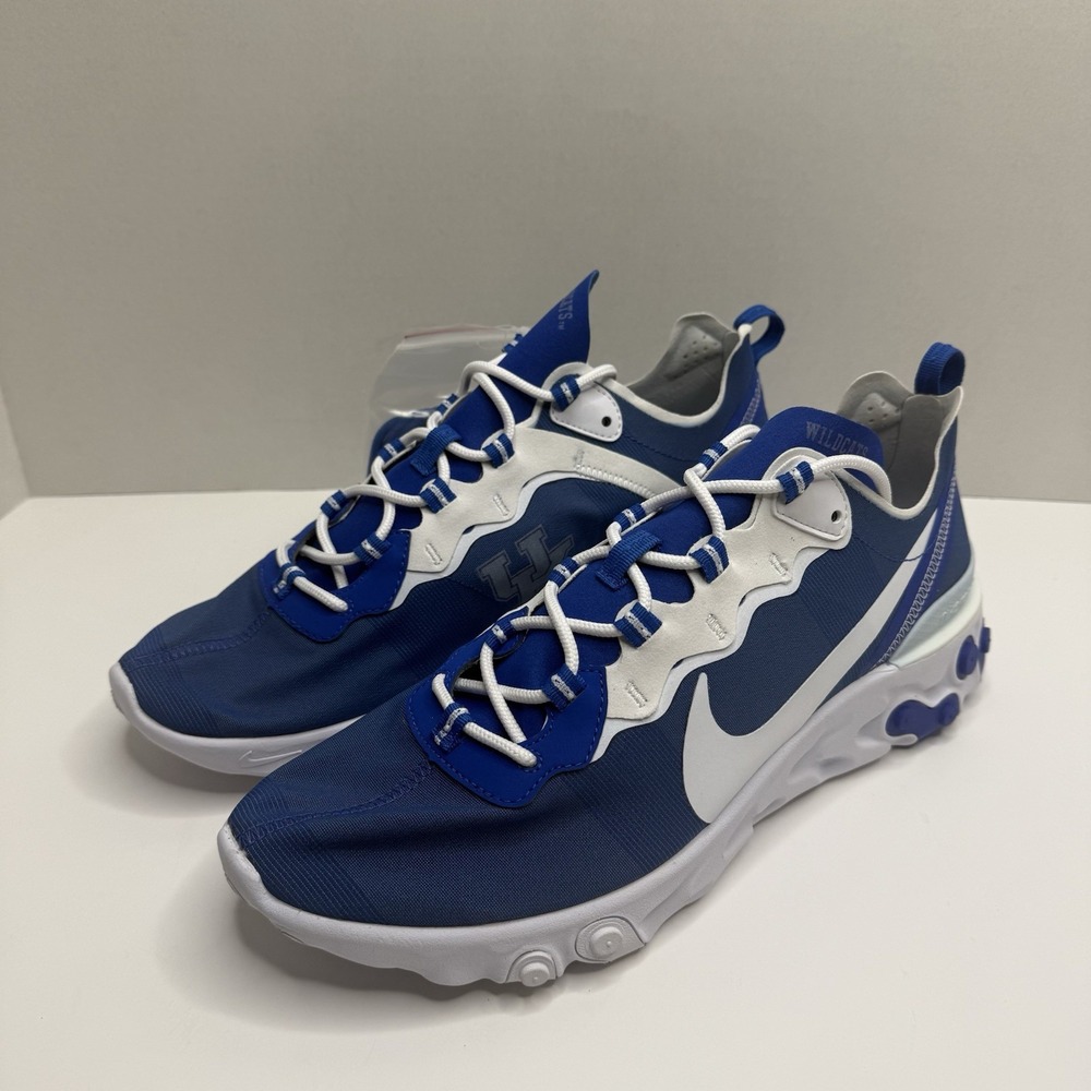 Nike React Element 55 Kentucky Wildcats CK4840-400 Men’s Size 12 Blue White New